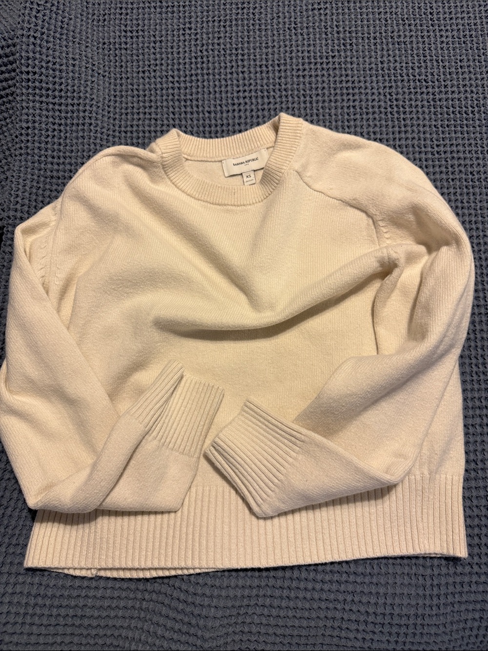 Banana Republic Cream Crop  Crewneck Sweater